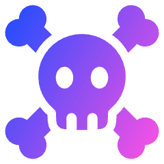 Skull Crossbones Icon from Plump Gradient Set