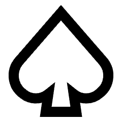 Spades Symbol Icon from Sharp Line Set