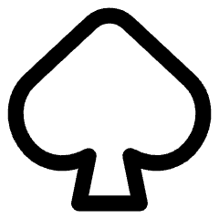 Spades Symbol Icon from Core Line Set
