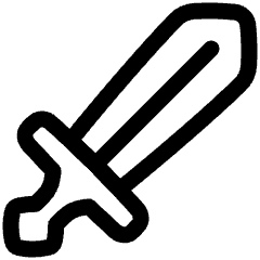 Sword Attack Icon from Plump Line Set