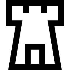 Watchtower Castle Icon from Sharp Line Set