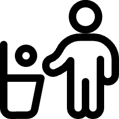 Garbage Bin Throw 1 Icon from Ultimate Regular Set