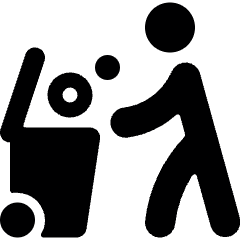 Garbage Bin Throw Icon from Ultimate Bold Set