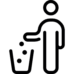 Garbage Throw Icon from Ultimate Light Set