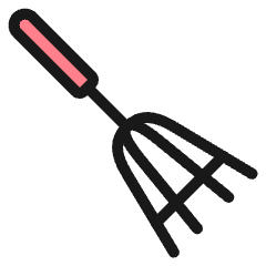 Gardening Digging Fork Icon from Ultimate Colors Set