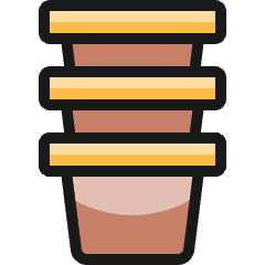 Gardening Pots Icon from Ultimate Colors Set