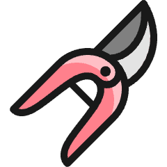 Gardening Scissors Icon from Ultimate Colors Set
