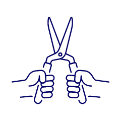 Hands Shears 1 Illustration from UX Line Set