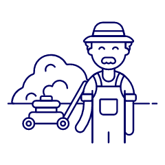Lawn Gardener 3 Illustration from UX Line Set