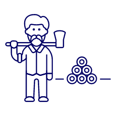 Lumberjack AXE 1 Illustration from UX Line Set