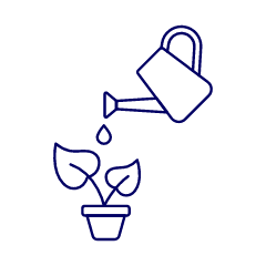 Watering Plant Illustration from UX Line Set