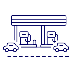 Gas Station Illustration from UX Line Set