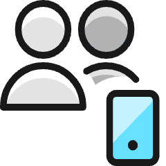 Multiple Actions Mobilephone_1 Icon from Ultimate Colors Set