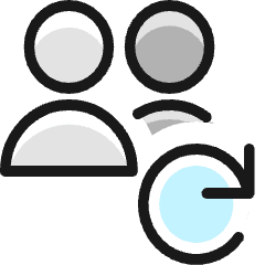 Multiple Actions Sync_1 Icon from Ultimate Colors Set