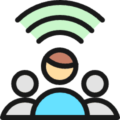 Multiple Users Wifi Icon from Ultimate Colors Set