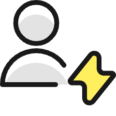 Single Neutral Actions Flash_1 Icon from Ultimate Colors Set