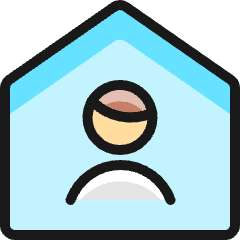 Single Man Home Icon from Ultimate Colors Set