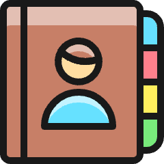 Single Man Phone Book Icon from Ultimate Colors Set