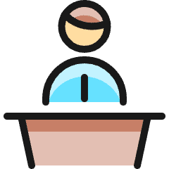 Single Man Podium Icon from Ultimate Colors Set