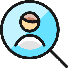 Single Man Search Icon from Ultimate Colors Set