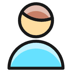 Single Man Half Icon from Ultimate Colors Set