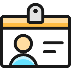 Single Neutral Id Card 3 Icon from Ultimate Colors Set