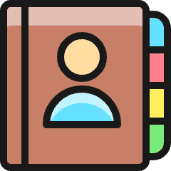 Single Neutral Phone Book Icon from Ultimate Colors Set