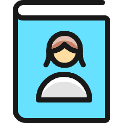 Single Woman Book Icon from Ultimate Colors Set