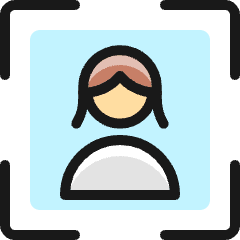 Single Woman Focus Icon from Ultimate Colors Set