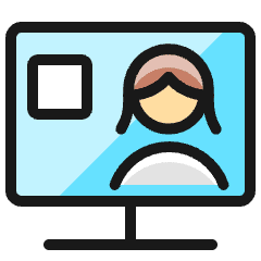 Single Woman News Icon from Ultimate Colors Set