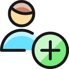 Single Man Actions Add_1 Icon from Ultimate Colors Set