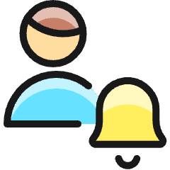 Single Man Actions Alarm_1 Icon from Ultimate Colors Set