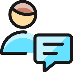 Single Man Actions Chat_1 Icon from Ultimate Colors Set