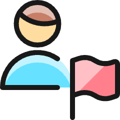 Single Man Actions Flag_1 Icon from Ultimate Colors Set
