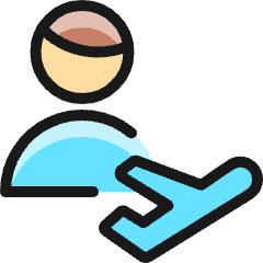 Single Man Actions Flight_1 Icon from Ultimate Colors Set