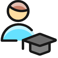 Single Man Actions Graduate_1 Icon from Ultimate Colors Set