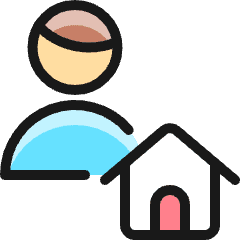 Single Man Actions Home_1 Icon from Ultimate Colors Set