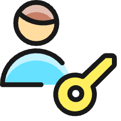 Single Man Actions Key_1 Icon from Ultimate Colors Set