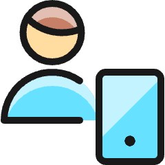 Single Man Actions Mobilephone_1 Icon from Ultimate Colors Set