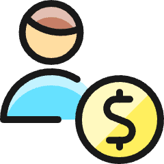 Single Man Actions Money_1 Icon from Ultimate Colors Set