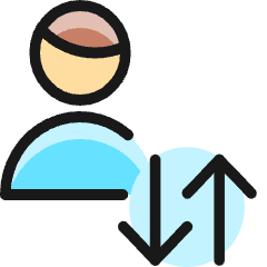 Single Man Actions Up Down_1 Icon from Ultimate Colors Set