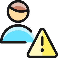 Single Man Actions Warning_1 Icon from Ultimate Colors Set