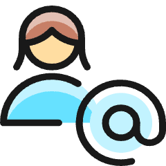 Single Woman Actions Address_1 Icon from Ultimate Colors Set