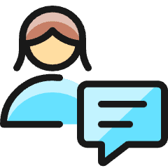 Single Woman Actions Chat_1 Icon from Ultimate Colors Set