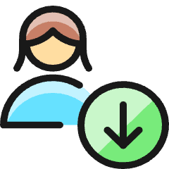 Single Woman Actions Download_1 Icon from Ultimate Colors Set