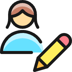 Single Woman Actions Edit 1_1 Icon from Ultimate Colors Set