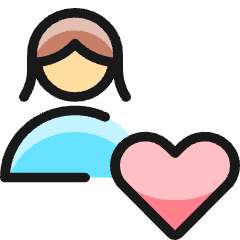 Single Woman Actions Heart_1 Icon from Ultimate Colors Set