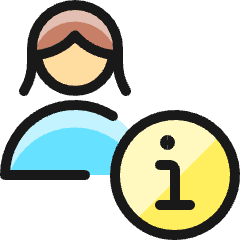 Single Woman Actions Information_1 Icon from Ultimate Colors Set