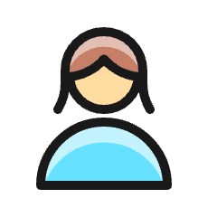 Single Woman Actions Icon from Ultimate Colors Set
