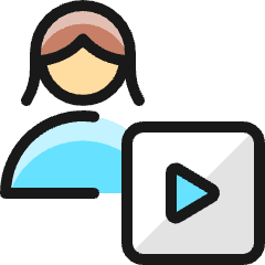 Single Woman Actions Player_1 Icon from Ultimate Colors Set